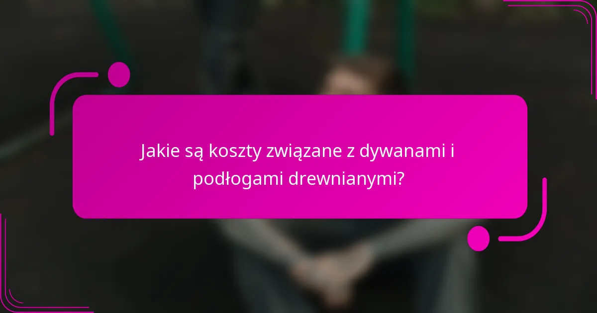 Jakie są koszty związane z dywanami i podłogami drewnianymi?